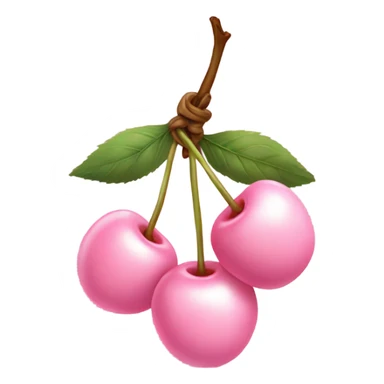 Light pink cherries with a bow sticker