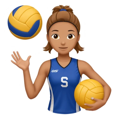 volleyball player, horse, with volleyball ball sticker