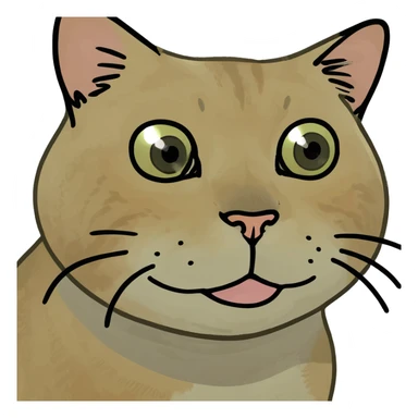 cat making a funny face meme style sticker