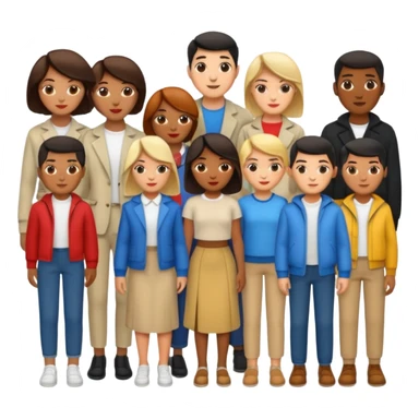 a group of diverse people sticker