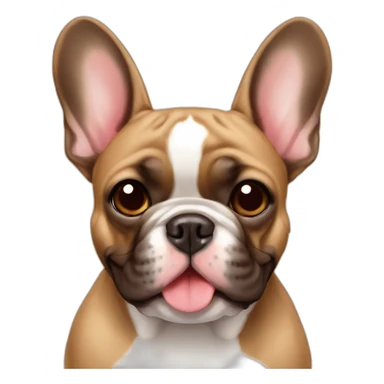 French bulldog brown with hearth sticker