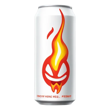 Hell enegry drink white sticker
