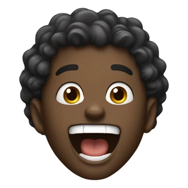 Black guy with waves yelling  sticker