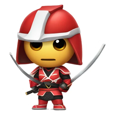 red ranger samurai sticker