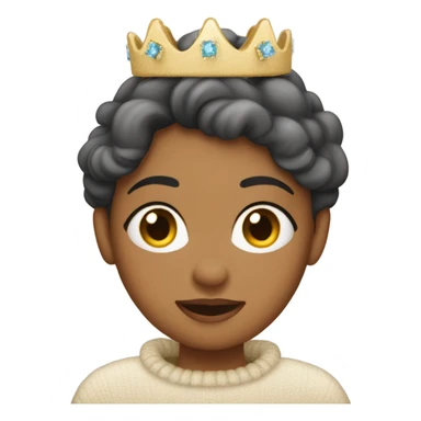 Molly with cashmere sweater and a tiara  sticker