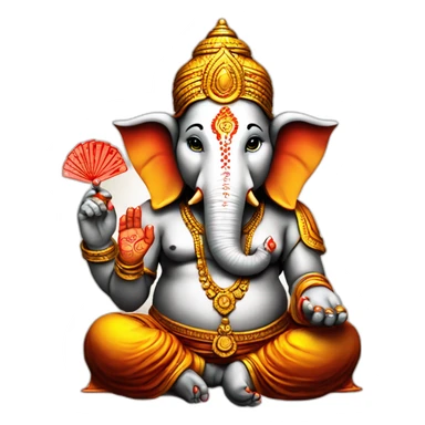 Ganesha the ScrumMaster with estimation poker cards sticker