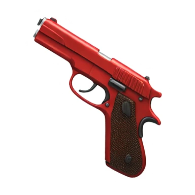 red pistol sticker