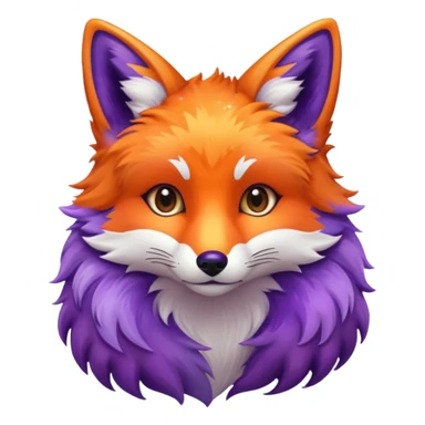 a galaxy print fox sticker