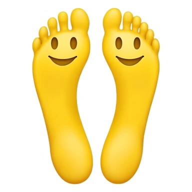 smiley emoji with feet sticker