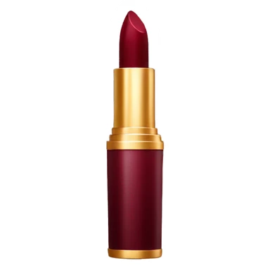 Luxury golden lipstick in red-wine colour without lips sticker