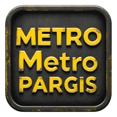 scritta METRO PARIGI  sticker