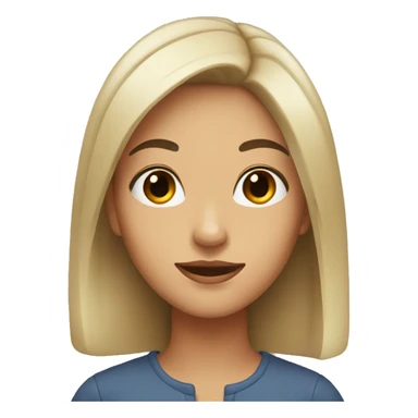 Women with square face and black hair and brown eyes  sticker