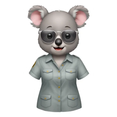 Koala vestido de directora de cine sticker