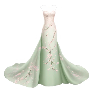 Wedding dress cherry bloom sticker
