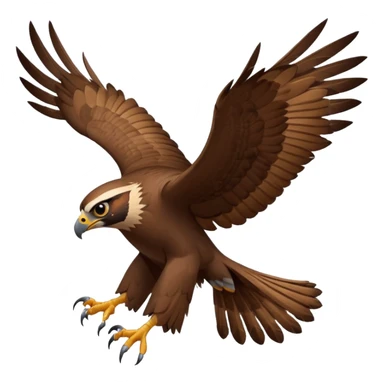 dynamic falcon in mid-flight, symbolizing Puy du Fou theme park sticker