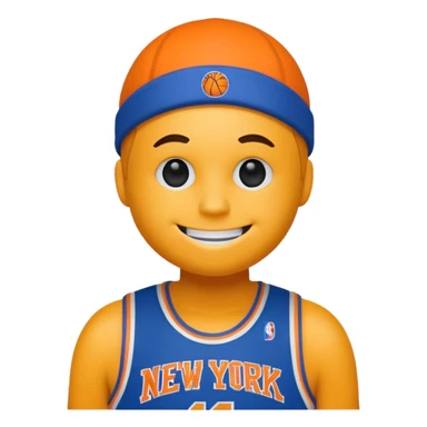 Smiley icon new york knicks sticker