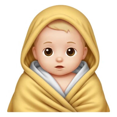 baby covered with a blanket sticker