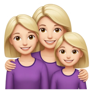 A mum and her two daughters sticker