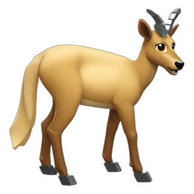chamois playing Lego sticker