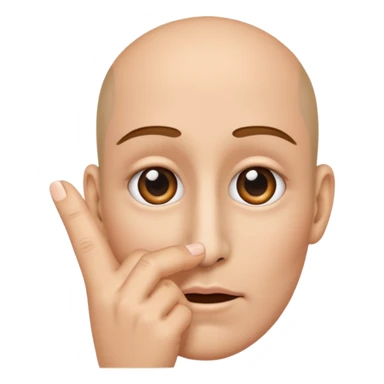 Fingers inside a nose  sticker