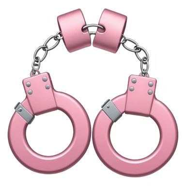 Fluffy pink handcuffs sticker