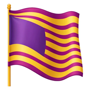 flag with three horizontal stripes: red at the top, yellow in the middle, and purple at the bottom sticker