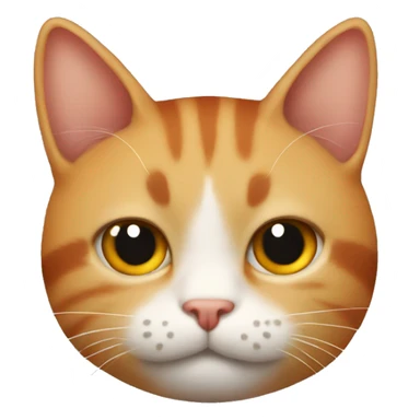 Gato  todo naranja de rayas y gordo sticker