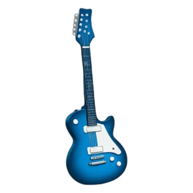 guitare bleu sticker