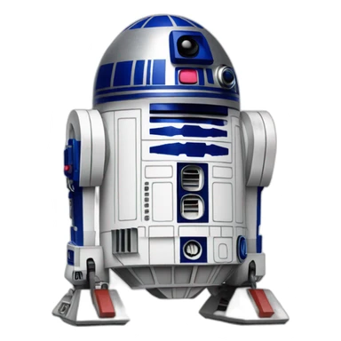 r2d2 with an exclamation mark indicating assistance needed sticker