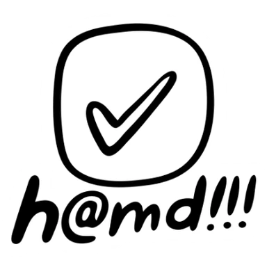 Instagram blue checkmark icon with text sticker