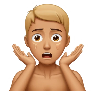 person shocked grabbing neck crying sticker