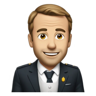 Macron avec une bière sticker