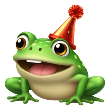Happy Frog wearing happy new year hat sticker
