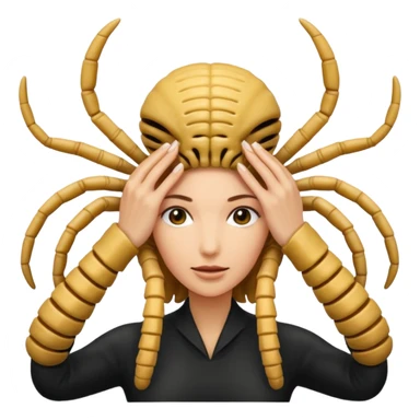 woman with Facehugger sticker
