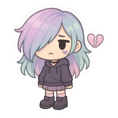 pastel emo object sticker