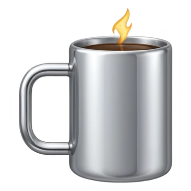 Chrome metallic mug sticker