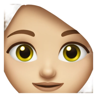 beautiful girl with brown hair green eyes sticker