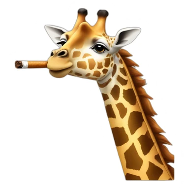 Giraffe avec cigare sticker