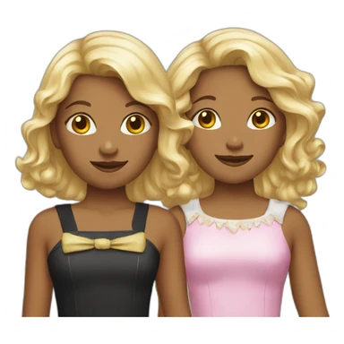 two girls wearing costumes sticker