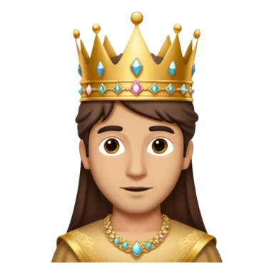 middle eastern man wearing a princess crown sticker