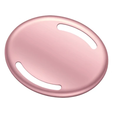 light pink metallic oval shape sticker