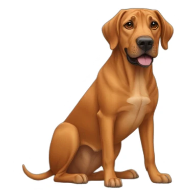 Dog Canine Rhodesian Rigdeback Full-height sticker