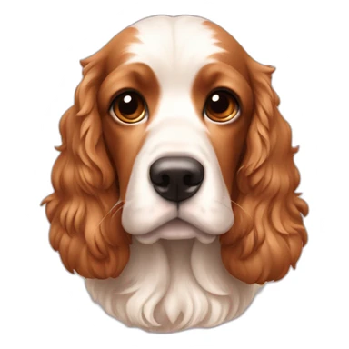 cocker roux avec des coeurs sticker