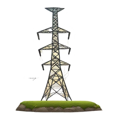 electricity pylon small sticker