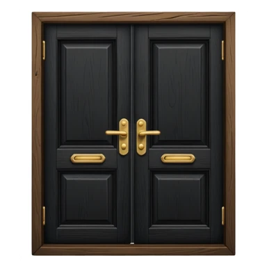 a black door  sticker