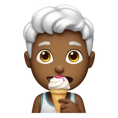 Boy eating ice cream  sticker
