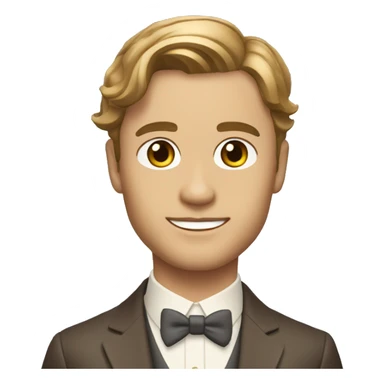 The jay Gatsby with champagne light brown hair sticker