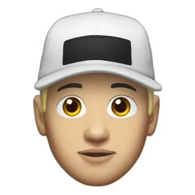 Eminem wearing a kangol hat sticker