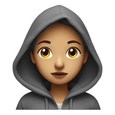 Girl in hoodie alone  sticker