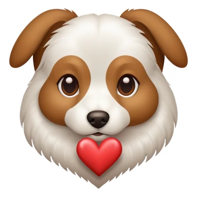 Dog with a heart sticker